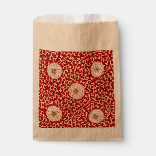 Owen Jones Chinese Ornament Red White Floral Favour Bags