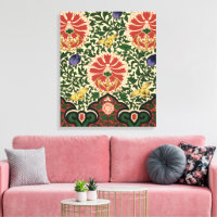 Owen Jones Chinoiserie Red Lotus Floral Art Design