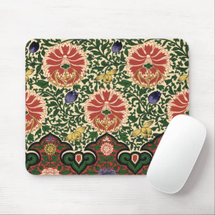 Owen Jones Chinoiserie Red Lotus Floral Art Design Mouse Mat
