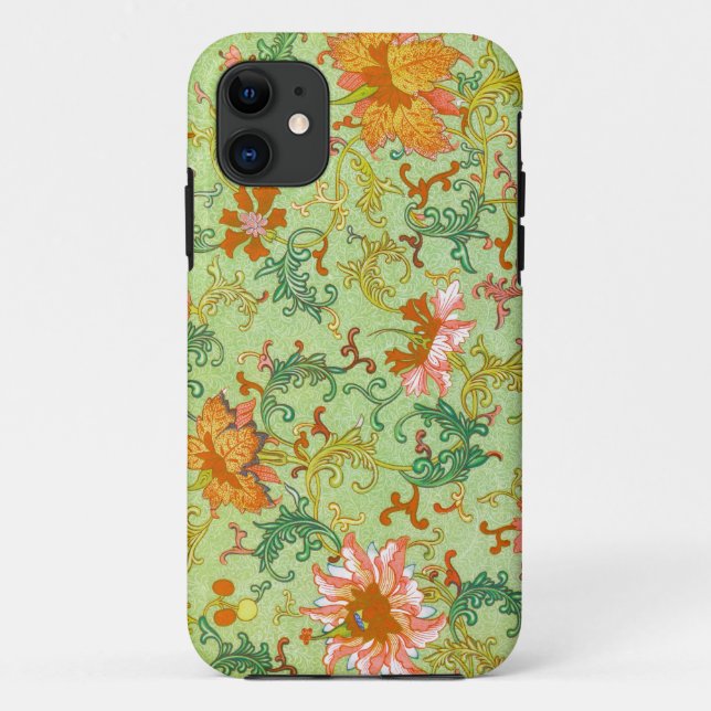 Owen Jones Floral Pattern Green Background Case-Mate iPhone Case (Back)