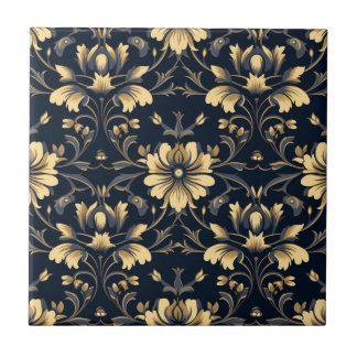 Owen Jones Inspired Art Nouveau Floral Pattern Tile