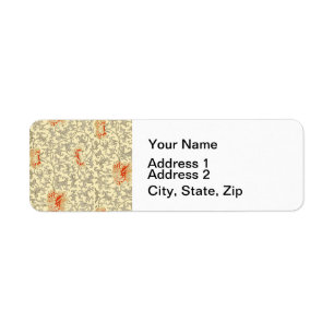 Owen Jones Vintage Pattern: Coral Floral Grey