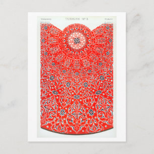 Owen Jones Vintage Red Turkish Pattern Design Postcard