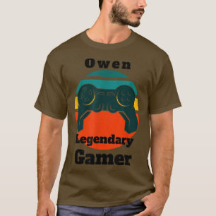 Owen Legendary Gamer Video Game Player Controller T-Shirt