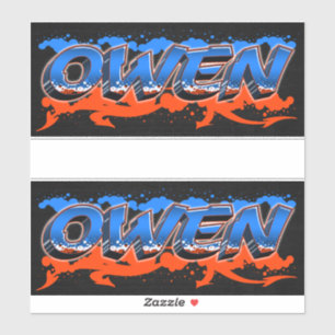 Owen Vorname Name Graffiti Aufkleber Sticker