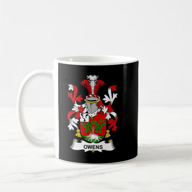 Owens Coat of Arms  Family Crest Premium  Coffee Mug (Left)