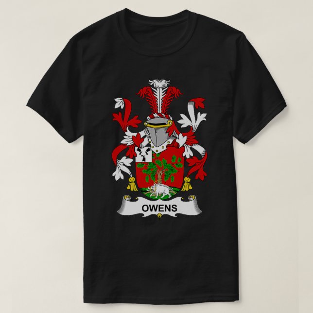 Owens Coat of Arms  Family Crest Premium  T-Shirt (Design Front)