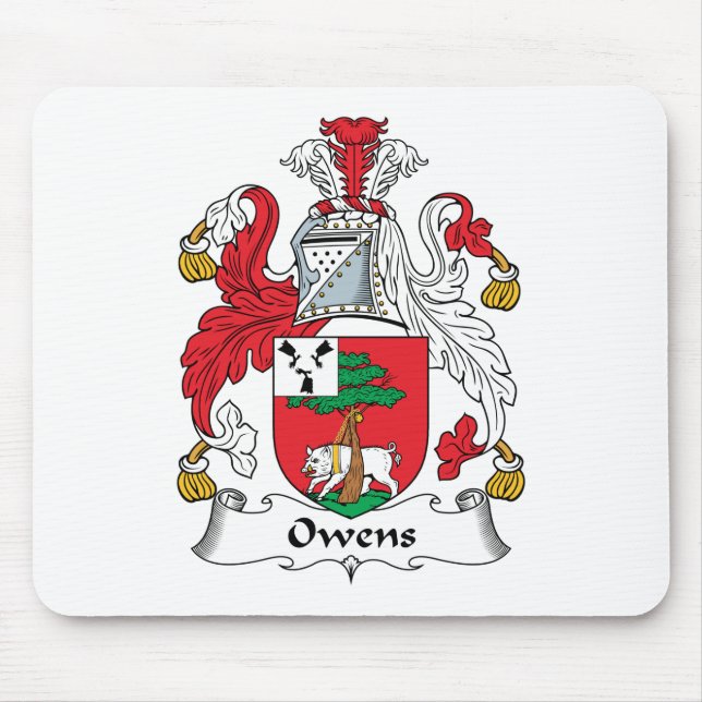 Owens Family Crest Mouse Mat (Front)