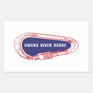 Owens River Gorge Climbing Carabiner Rectangular Sticker