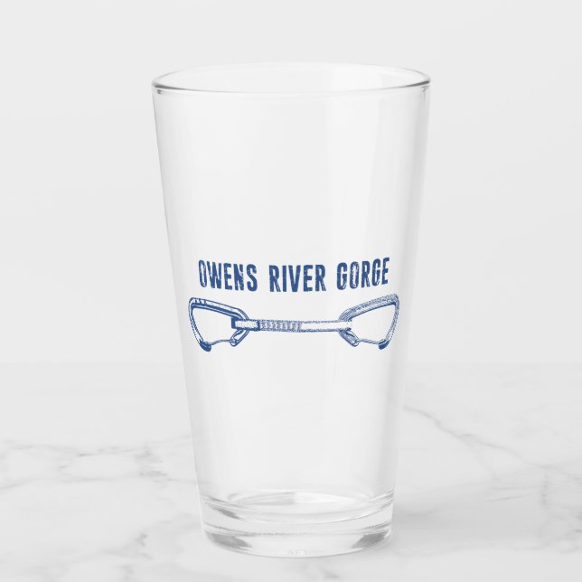 Owens River Gorge Rock Climbing Quickdraw Glass (Front)