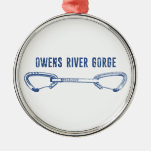 Owens River Gorge Rock Climbing Quickdraw Metal Tree Decoration