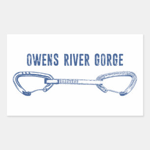 Owens River Gorge Rock Climbing Quickdraw Rectangular Sticker