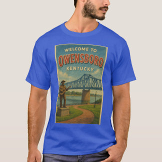 Owensboro Kentucky Bridge and Bluegrass Music Stat T-Shirt