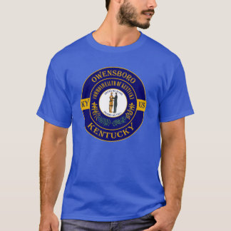 Owensboro Kentucky Flag USA Seal Stamp Badge Trave T-Shirt