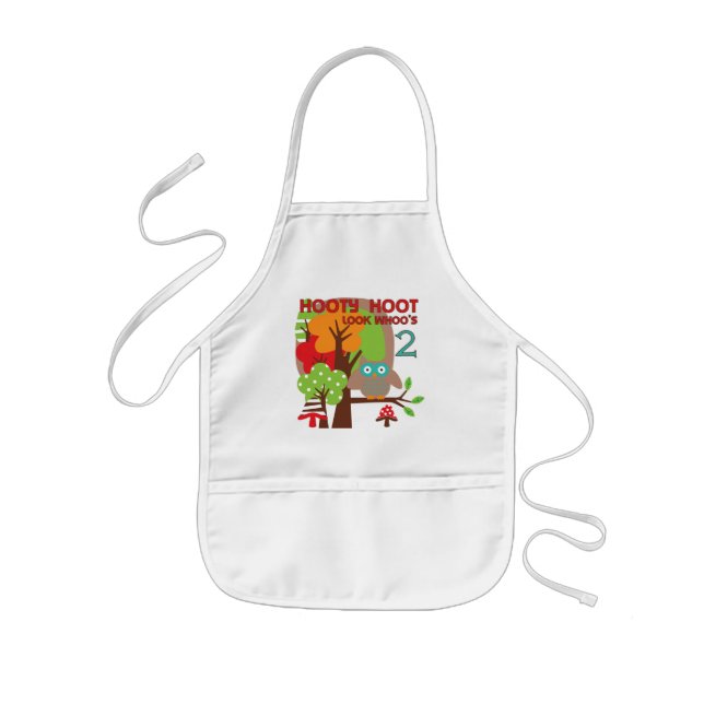 Owl 2nd Birthday T-shirts and Gifts Kids Apron (Front)