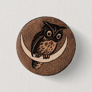 Owl 3 Cm Round Badge