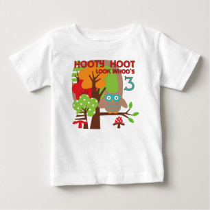 Owl 3rd Birthday T-shirts and Gifts