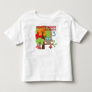 Owl 3rd Birthday T-shirts and Gifts