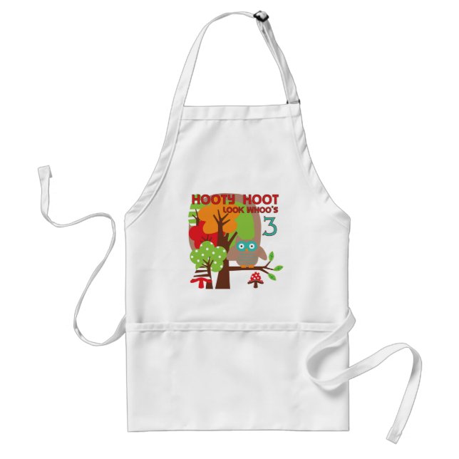 Owl 3rd Birthday T-shirts and Gifts Standard Apron (Front)