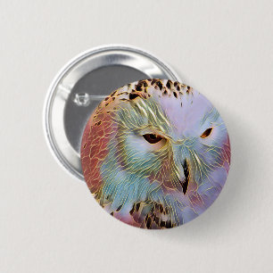 OWL 6 CM ROUND BADGE