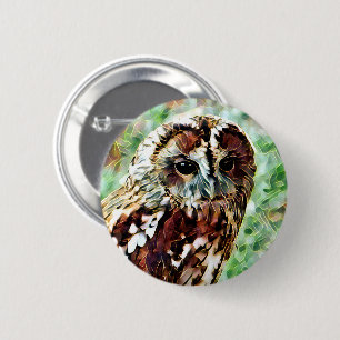 OWL 6 CM ROUND BADGE