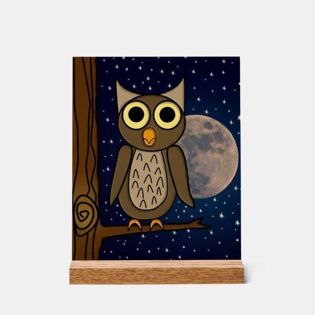 Owl Acrylic Sign (Front)