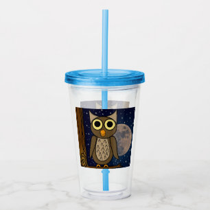 owl acrylic tumbler