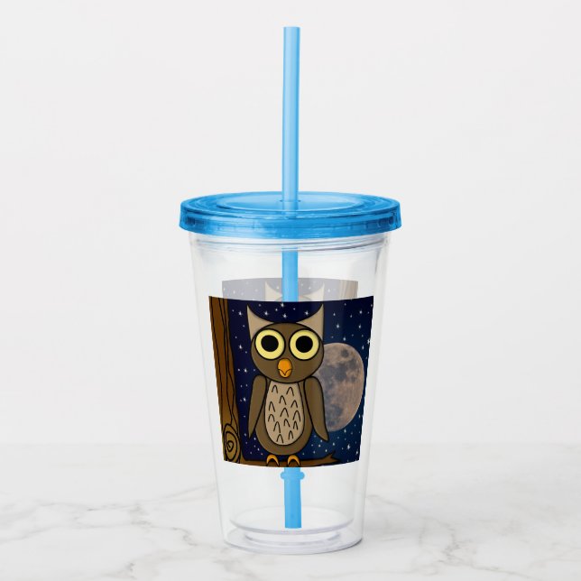 owl   acrylic tumbler (Front)