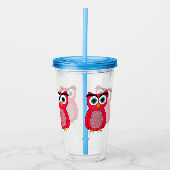 Owl  acrylic tumbler (Front)