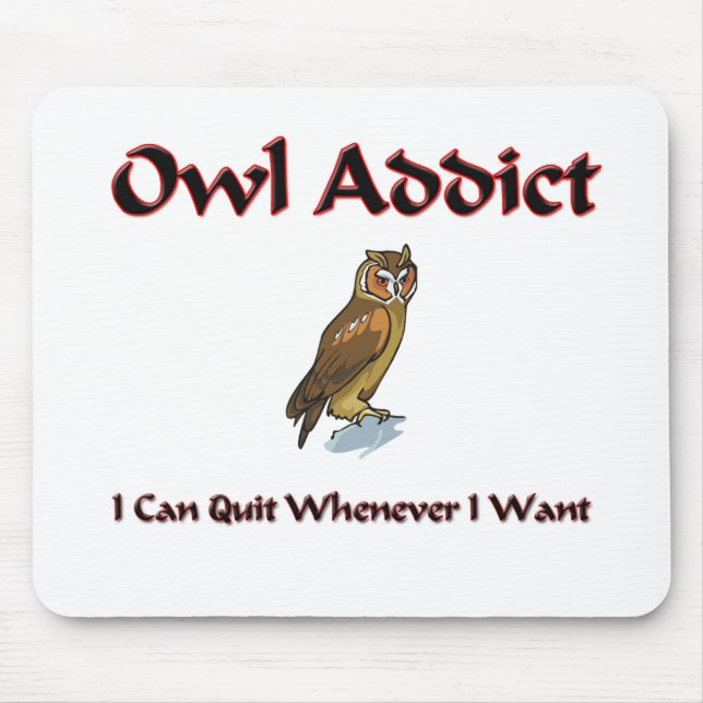 Owl Addict Mouse Mat (Front)