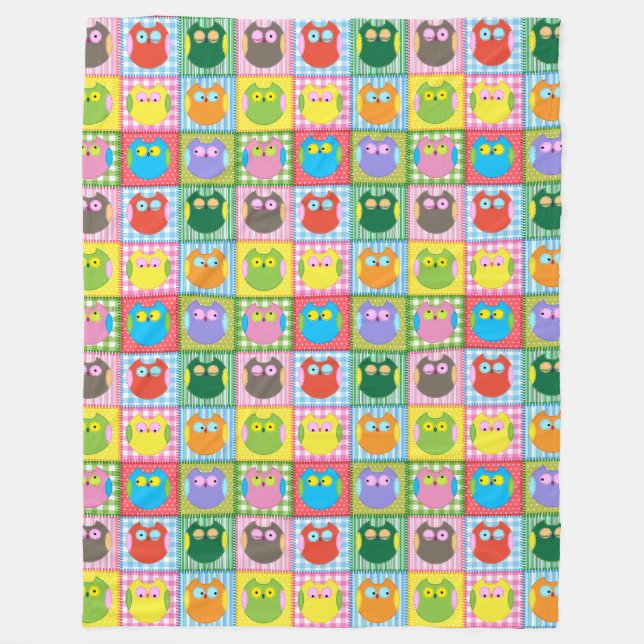Owl Always Love You Colourful Fleece Blanket (Front)
