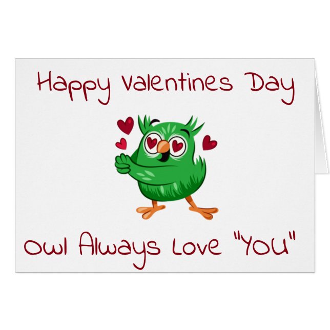 ***OWL*** ALWAYS LOVE YOU-MY VALENTINE (Front Horizontal)