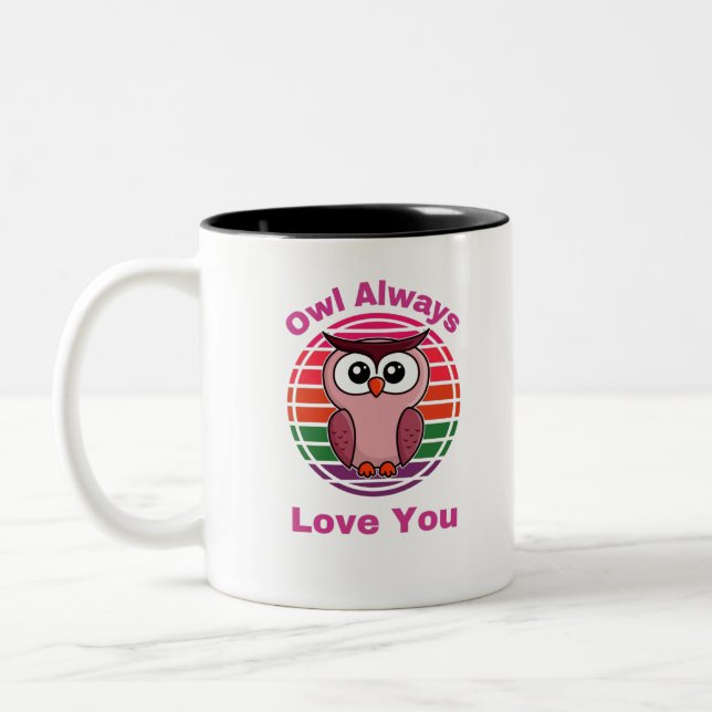Owl Always Love You Two-Tone Coffee Mug (Left)