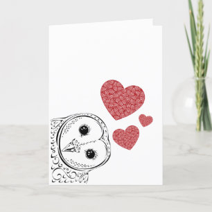 Owl always love you Valentine Thank You Card