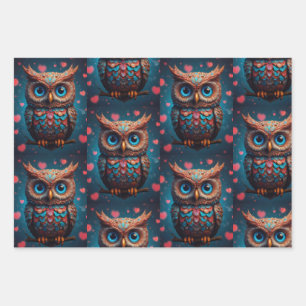 Owl always love you wrapping paper sheet