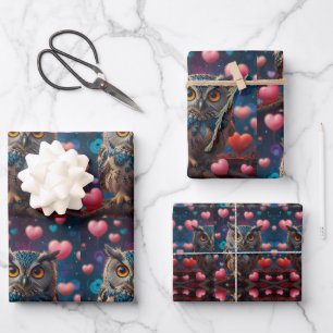 Owl always love you wrapping paper sheet