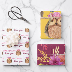 Owl Always Love You Wrapping Paper Sheets