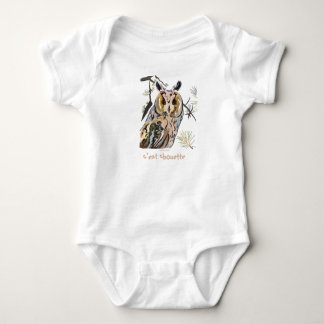 Owl among pines  baby bodysuit