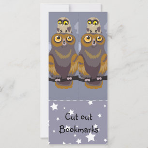Owl and Baby ~ Cutout Bookmarks