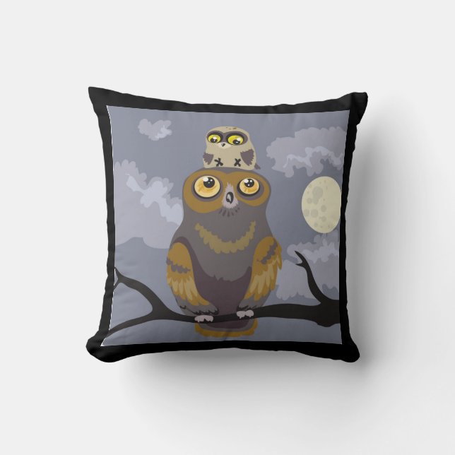 Owl and Baby~pillow Cushion (Front)