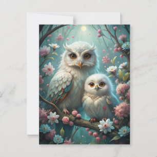 Owl and Baby Postcard