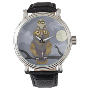 Owl and Baby wrist watch
