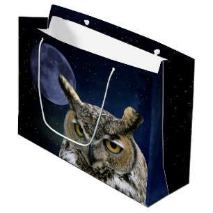 Owl and Blue Moon Large Gift Bag