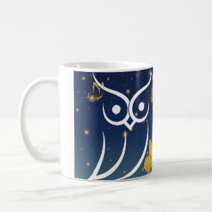 Owl and Butterflies Coffee Mug