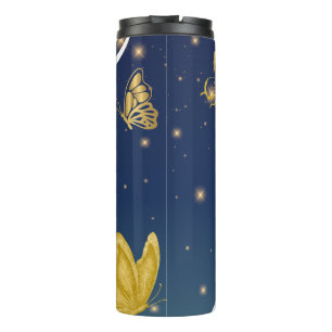 Owl and Butterflies Thermal Tumbler