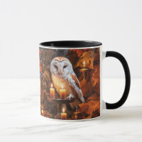 Owl and Candles Mystical Fantasy Magical