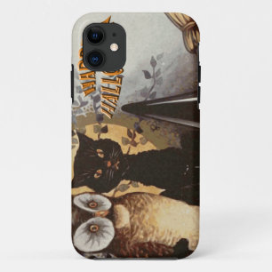 Owl and Cat Halloween iPhone 11 Case
