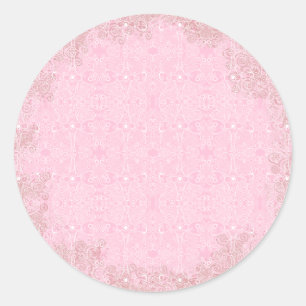 Owl and Firefly Lace Classic Round Sticker