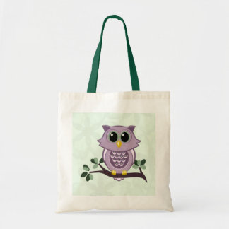 Owl and Flowers Budget Tote Bag