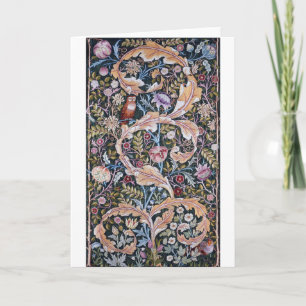 Owl and Flowers, William Morris Card